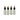 A row of 4 plastic squeeze bottles used for applying henna designs, with 4 different sized tips