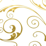 A rectangular sheet of cellophane with a gold swirl pattern for making henna cones