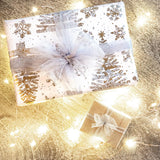 Two gift wrapped boxes with colorful ribbons