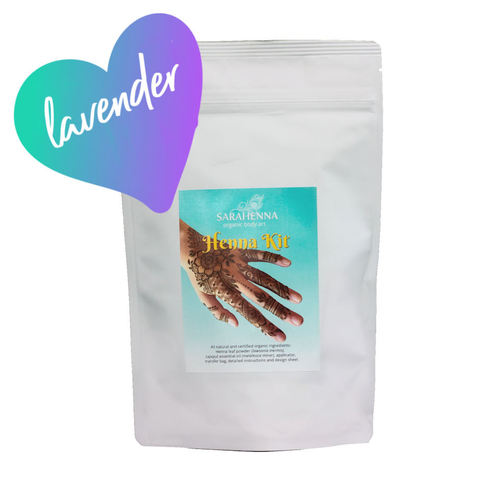 Lavender Henna Kit for Pregnancy, Organic