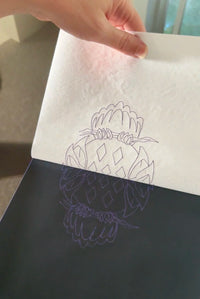 Stencil paper with a design