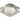 An intricate silver decorative tray with an oval shaped made in Turkey