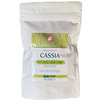 White packaging of Sarahenna Cassia natural hair care product on a white background