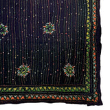 Vintage Dupatta: Black+Green