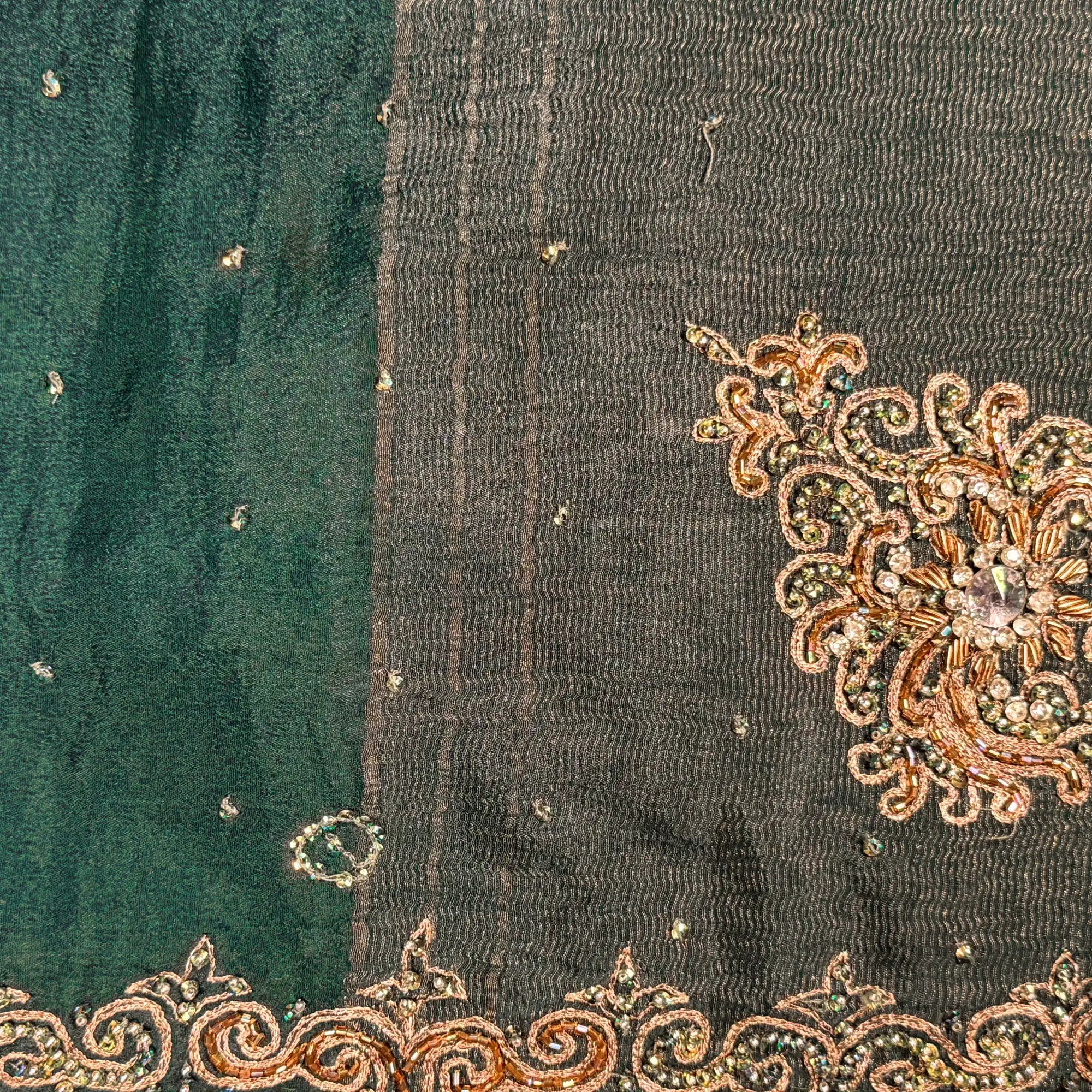 Vintage Dupatta: Deep Emerald