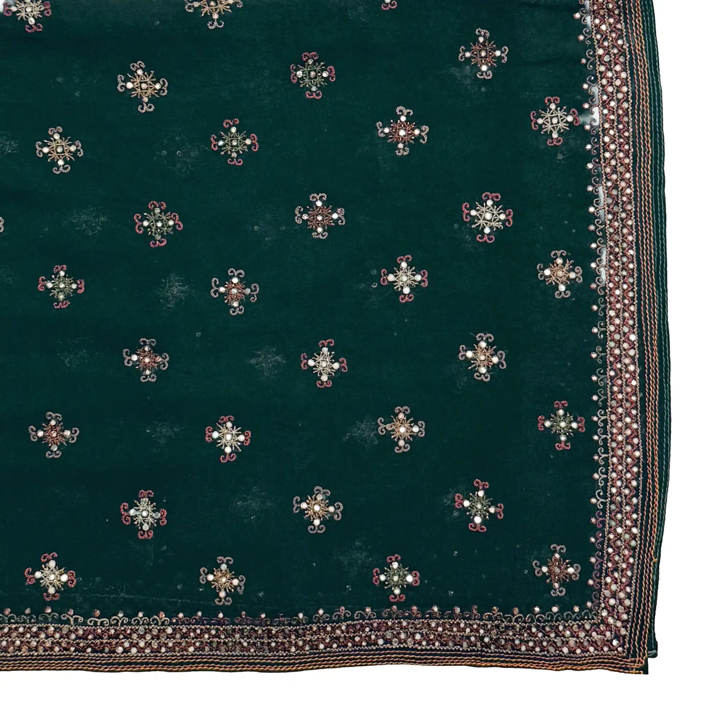 Vintage Dupatta: Deep Jade