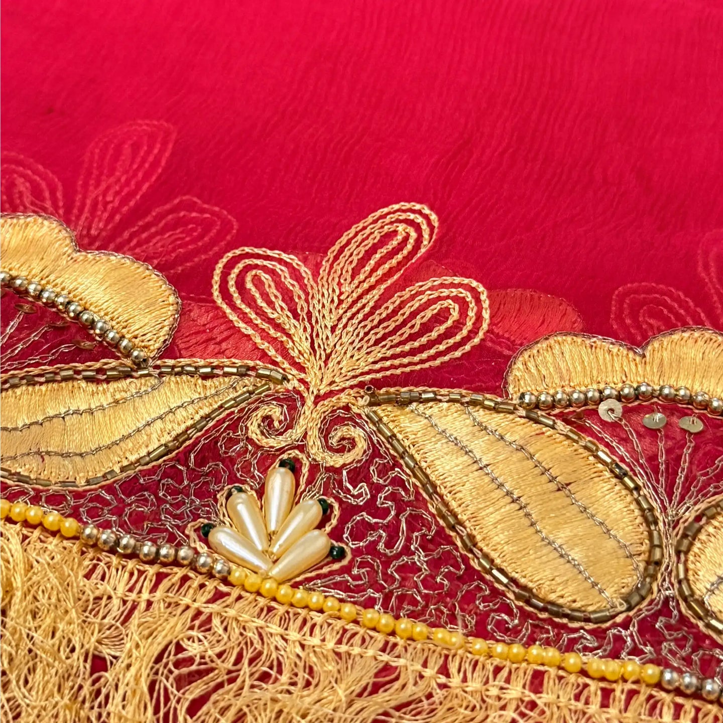 Vintage Dupatta: Pink+Gold #2