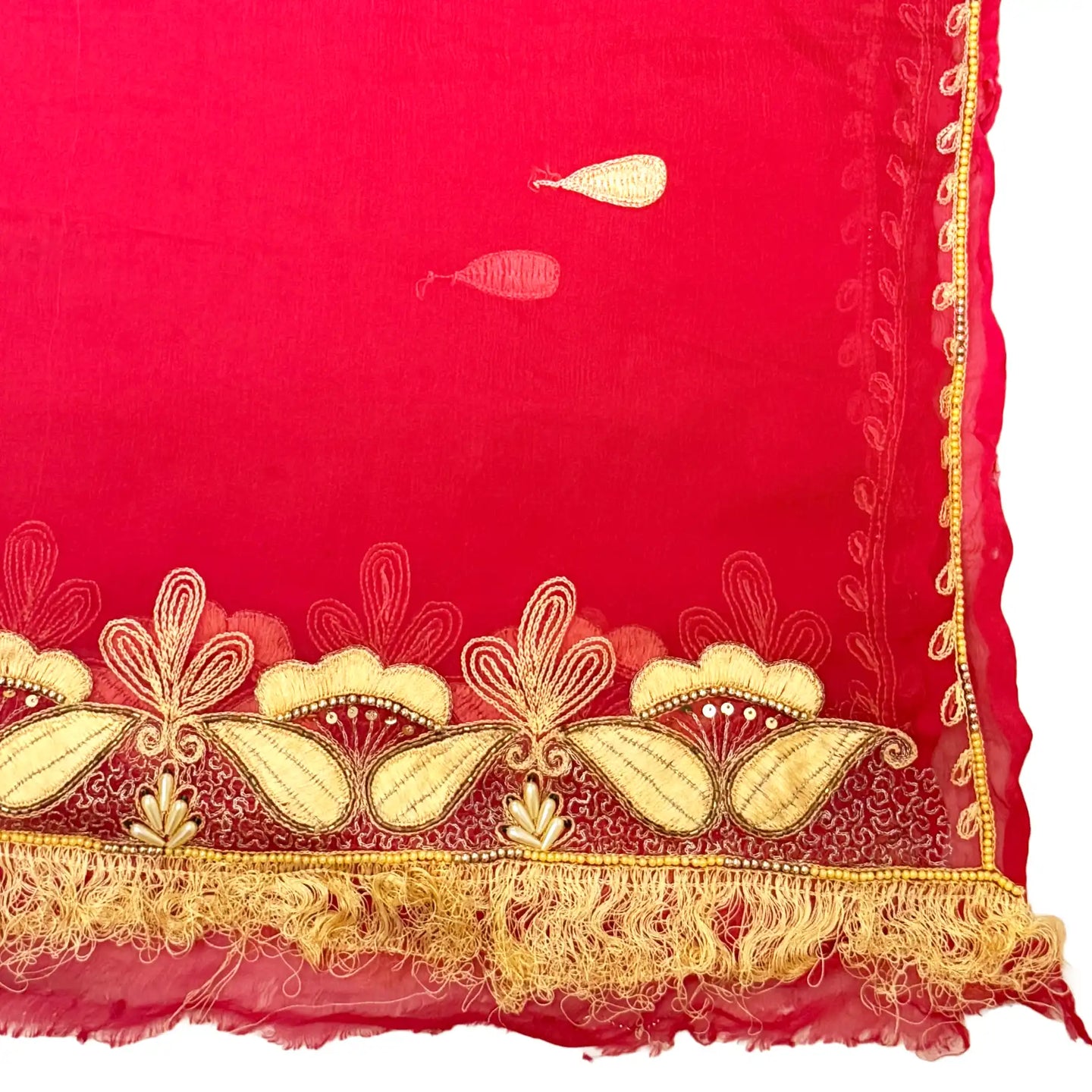 Vintage Dupatta: Pink+Gold #2