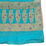 Vintage Dupatta: Turquoise+Gold
