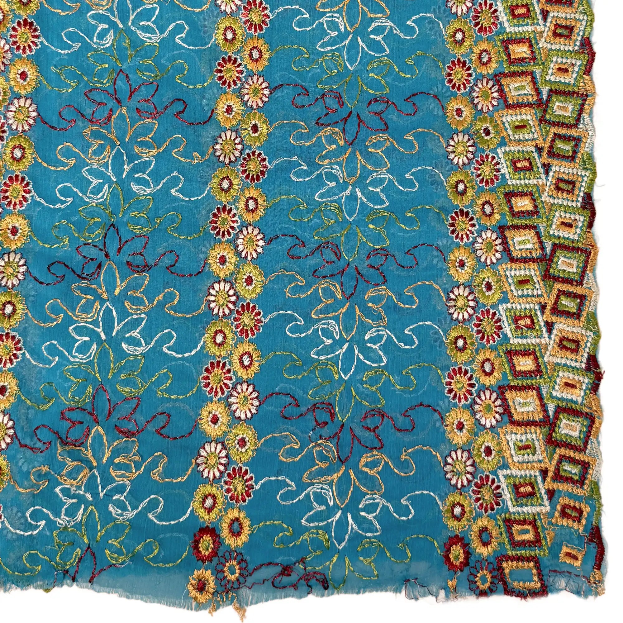 Vintage Dupatta: Turquoise+Multi