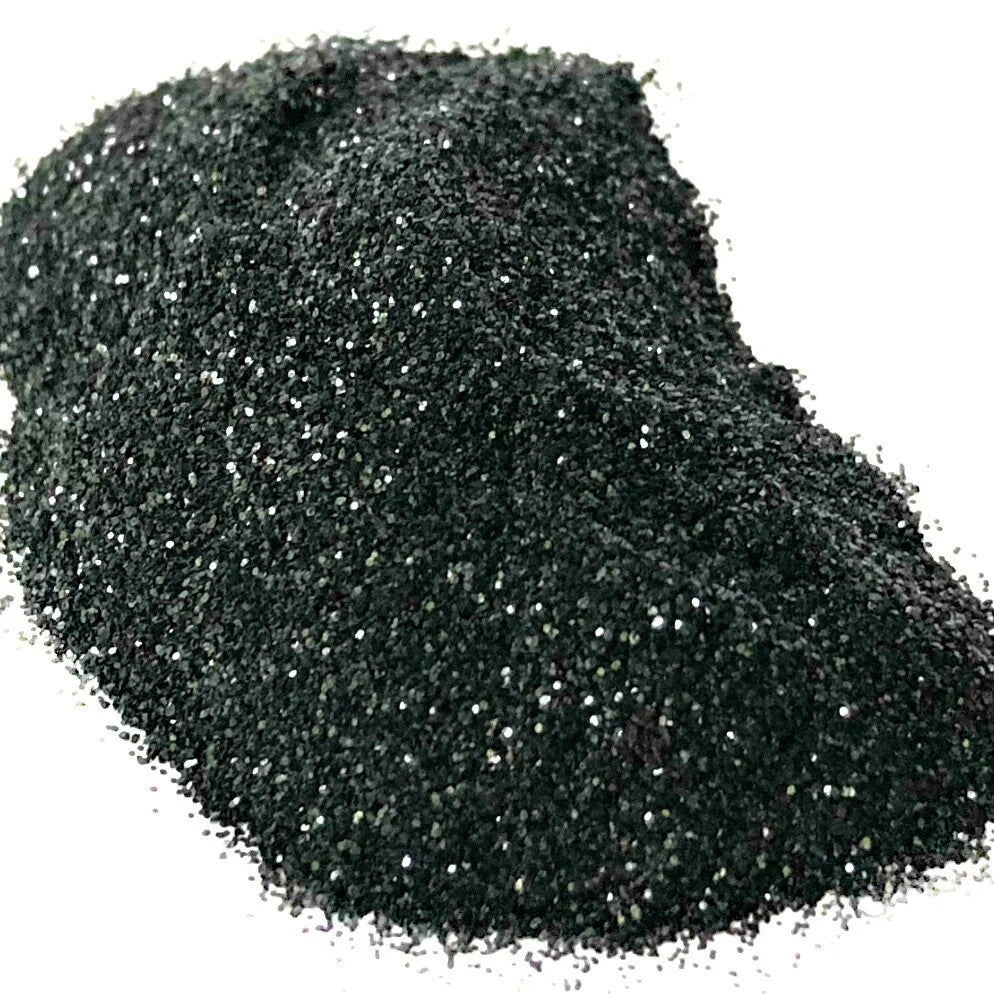 Black cosmetic glitter