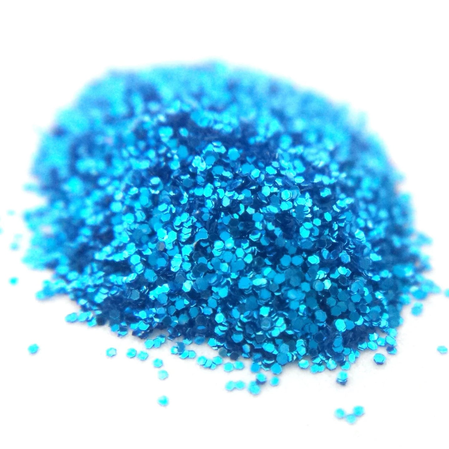 Bright blue cosmetic glitter